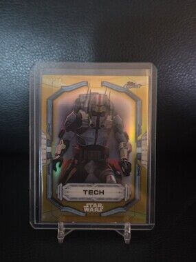 2022 Topps Finest Star Wars The Bad Batch Tech Gold Refractor #30/50